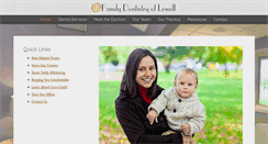 Desktop Screenshot of familydentistryoflowell.com